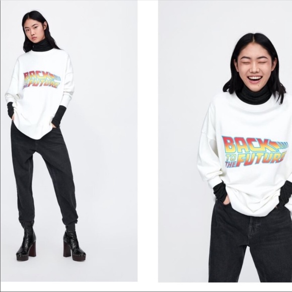back to the future sweatshirt zara
